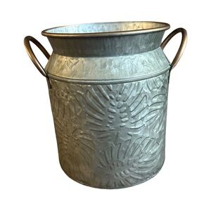 Ashland Silver Metal Decorative Bucket